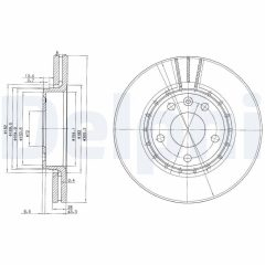 DELPHI BG3768 — Тормозной диск