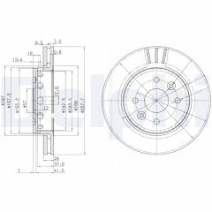 DELPHI BG3803 — Disc de frână