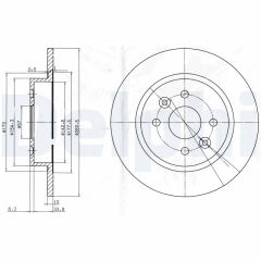 DELPHI BG3804 — Disc de frână