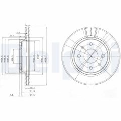 DELPHI BG3805 — Тормозной диск