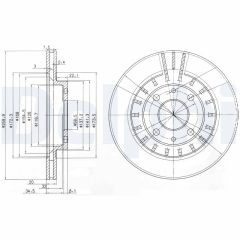 DELPHI BG3806 — Тормозной диск