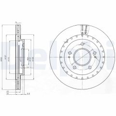 DELPHI BG3814 — Тормозной диск