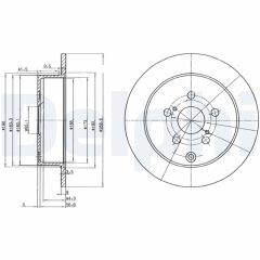 DELPHI BG3822 — Disc de frână