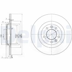 DELPHI BG3836 — Disc de frână