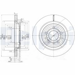 DELPHI BG3886C — Тормозной диск