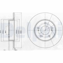 DELPHI BG3904 — Disc de frână