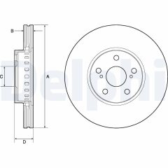 DELPHI BG3921 — Disc de frână