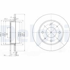 DELPHI BG3971 — Тормозной диск