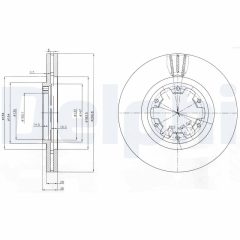 DELPHI BG3972 — Disc de frână