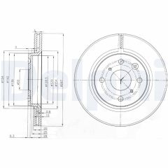 DELPHI BG3976 — Тормозной диск