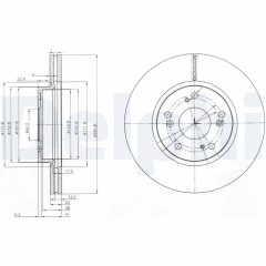 DELPHI BG3980C — Тормозной диск