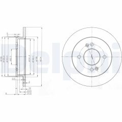 DELPHI BG3981C — Тормозной диск