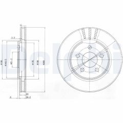 DELPHI BG4001 — Disc de frână