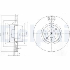 DELPHI BG4002 — Тормозной диск