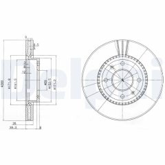 DELPHI BG4013 — Тормозной диск