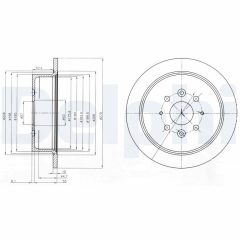 DELPHI BG4018 — Тормозной диск