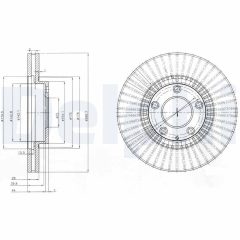 DELPHI BG4027 — Disc de frână