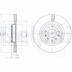 DELPHI BG4028 — Disc de frână