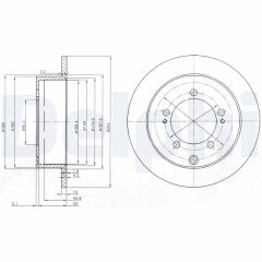 DELPHI BG4037 — Disc de frână