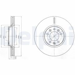 DELPHI BG4083C — Тормозной диск