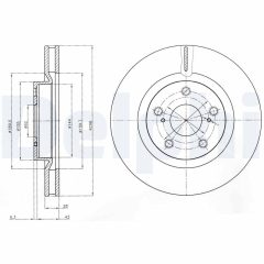 DELPHI BG4114C — Тормозной диск