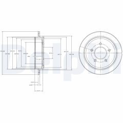 DELPHI BG4121 — Тормозной диск