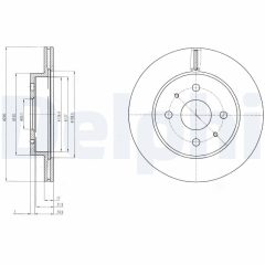 DELPHI BG4128 — Disc de frână