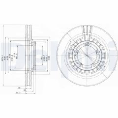 DELPHI BG4134 — Тормозной диск