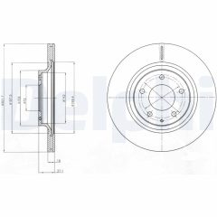 DELPHI BG4182 — Disc de frână