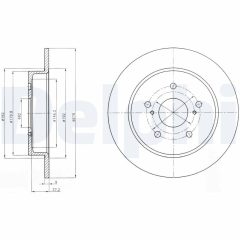 DELPHI BG4222 — Тормозной диск