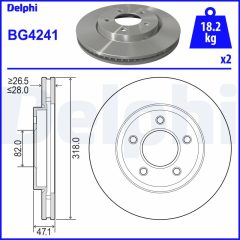 DELPHI BG4241 — Disc de frână