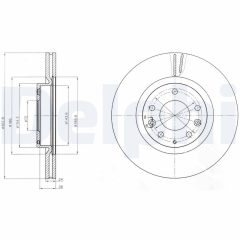 DELPHI BG4316 — Disc de frână
