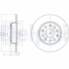 DELPHI BG4324C — Disc de frână