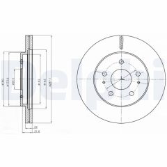 DELPHI BG4326 — Тормозной диск