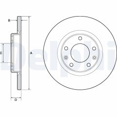 DELPHI BG4661C — Disc de frână