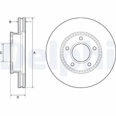DELPHI BG4663C — Тормозной диск