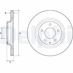 DELPHI BG4693C — Disc de frână