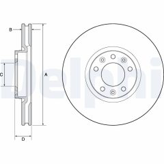 DELPHI BG4696C — Тормозной диск