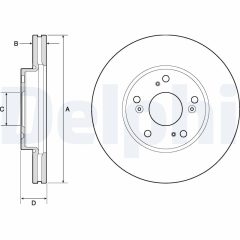 DELPHI BG4741C — Тормозной диск
