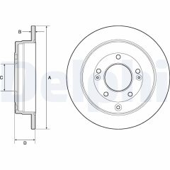 DELPHI BG4767C — Тормозной диск