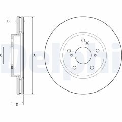 DELPHI BG4785C — Disc de frână