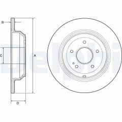DELPHI BG4791C — Disc de frână