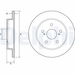 DELPHI BG4928C — Disc de frână