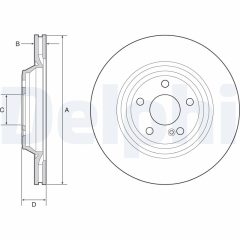 DELPHI BG4957C — Тормозной диск