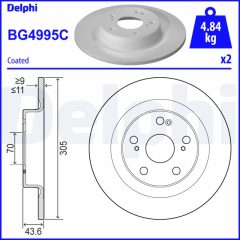 DELPHI BG4995C — Тормозной диск