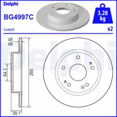 DELPHI BG4997C — Тормозной диск