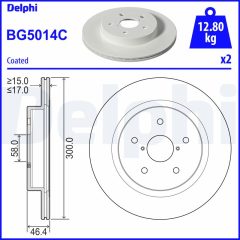 DELPHI BG5014C — Тормозной диск