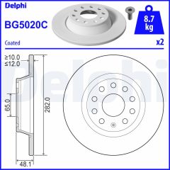 DELPHI BG5020C — Disc de frână