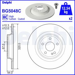 DELPHI BG5048C — Disc de frână