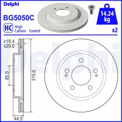 DELPHI BG5050C — Disc de frână